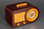 Insert Grill FADA 1000 Bullet Catalin Radio in Maroon + Yellow
